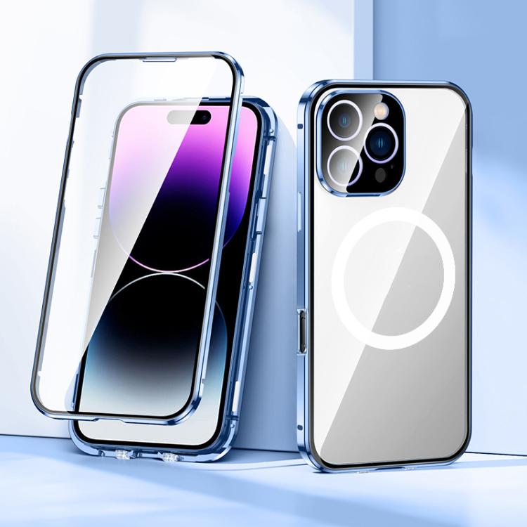 For iPhone 16 Pro 360 Full Body Magnetic Frosted MagSafe Phone Case