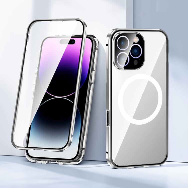 For iPhone 16 Pro 360 Full Body Magnetic Frosted MagSafe Phone Case