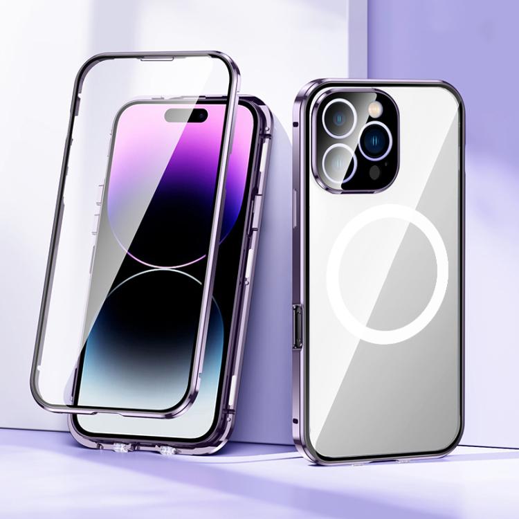 For iPhone 16 360 Full Body Magnetic Frosted MagSafe Phone Case
