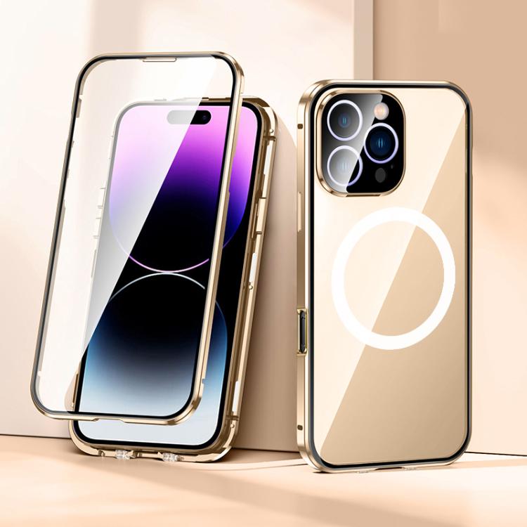 For iPhone 15 Pro 360 Full Body Magnetic Frosted MagSafe Phone Case