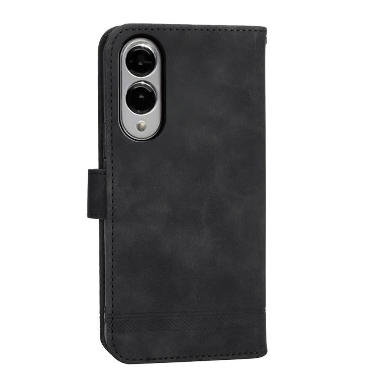 For Samsung Galaxy S25 Edge 5G Dierfeng Dream Line TPU Hybrid PU Leather Phone Case