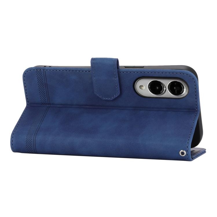 For Samsung Galaxy S25 Edge 5G Dierfeng Dream Line TPU Hybrid PU Leather Phone Case
