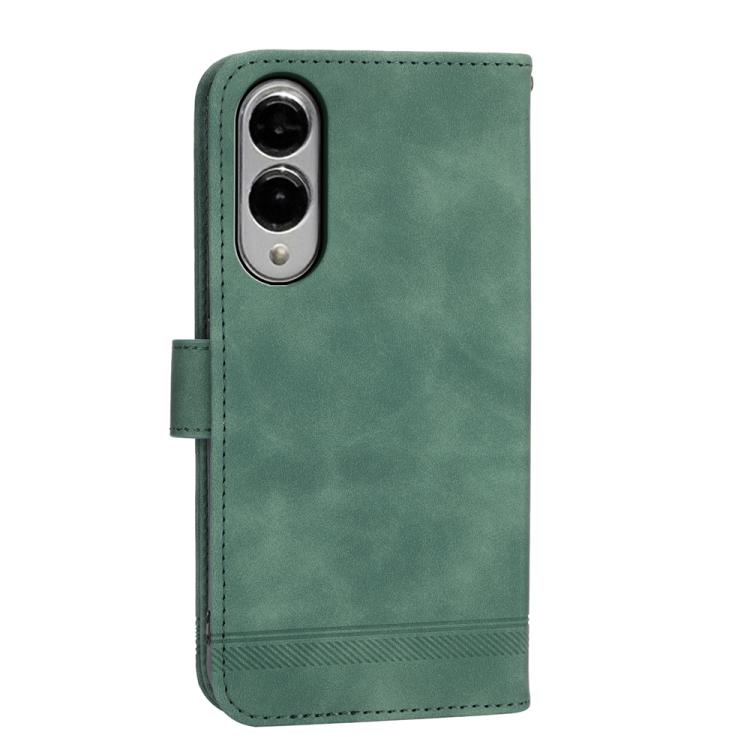 For Samsung Galaxy S25 Edge 5G Dierfeng Dream Line TPU Hybrid PU Leather Phone Case