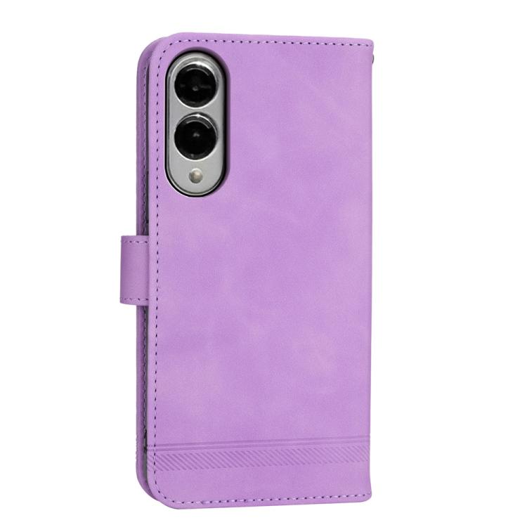 For Samsung Galaxy S25 Edge 5G Dierfeng Dream Line TPU Hybrid PU Leather Phone Case