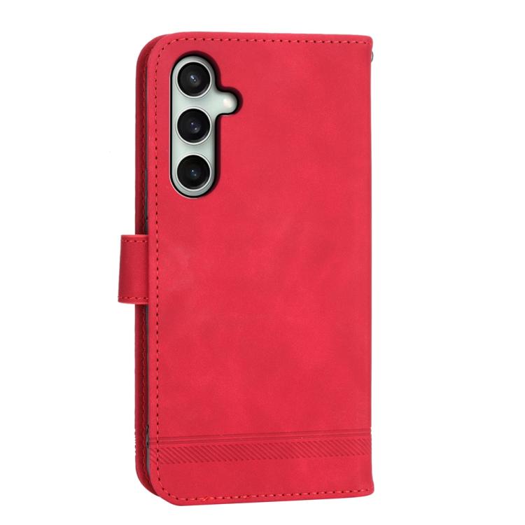 For Samsung Galaxy S25 FE 5G Dierfeng Dream Line TPU Hybrid PU Leather Phone Case