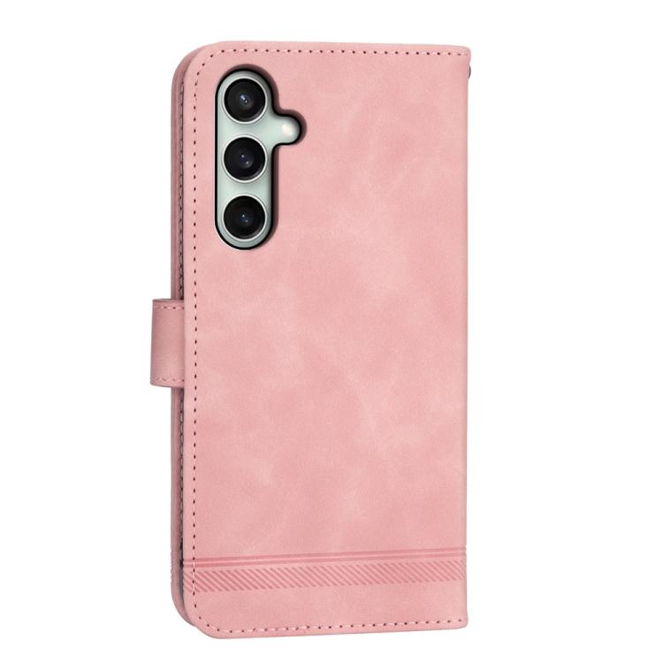 For Samsung Galaxy S25 FE 5G Dierfeng Dream Line TPU Hybrid PU Leather Phone Case