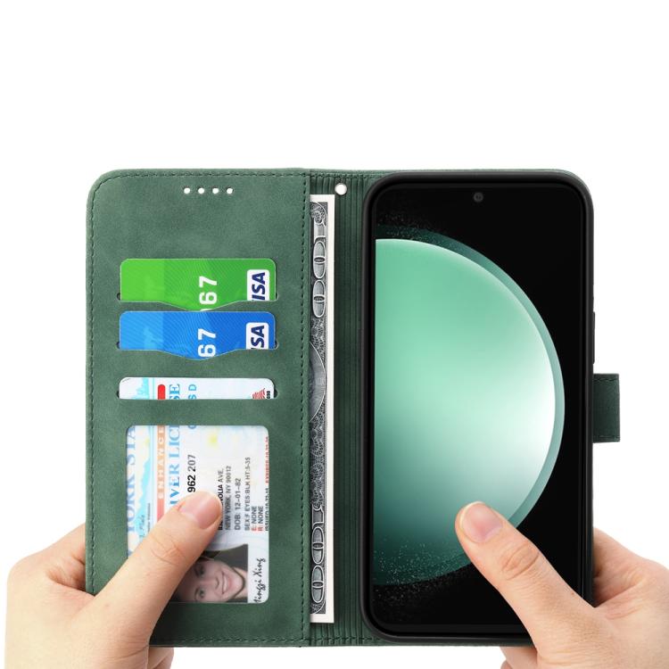 For Samsung Galaxy S25 FE 5G Dierfeng Dream Line TPU Hybrid PU Leather Phone Case
