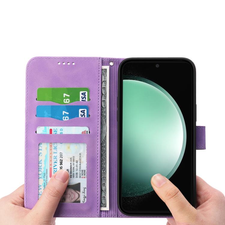 For Samsung Galaxy S25 FE 5G Dierfeng Dream Line TPU Hybrid PU Leather Phone Case