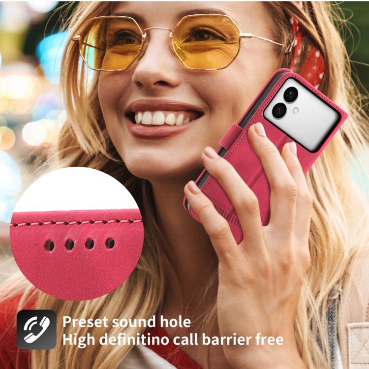For Samsung Galaxy S26 Edge 5G Dierfeng Dream Line TPU Hybrid PU Leather Phone Case