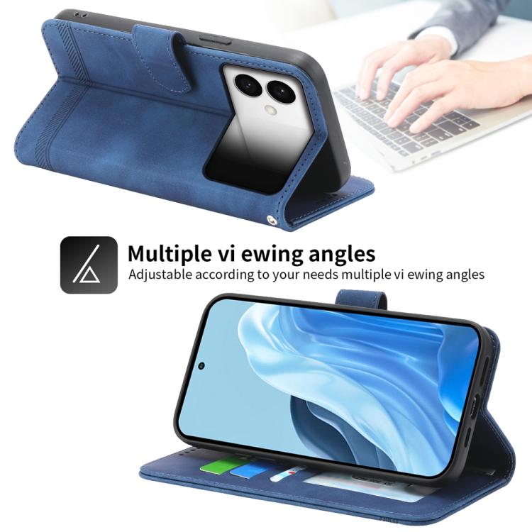 For Samsung Galaxy S26 Edge 5G Dierfeng Dream Line TPU Hybrid PU Leather Phone Case