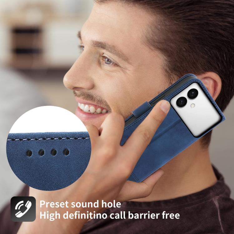 For Samsung Galaxy S26 Edge 5G Dierfeng Dream Line TPU Hybrid PU Leather Phone Case