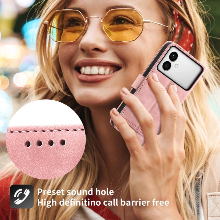 For Samsung Galaxy S26 Edge 5G Dierfeng Dream Line TPU Hybrid PU Leather Phone Case