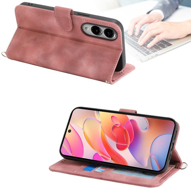 For Samsung Galaxy S25 Edge 5G Skin Feel Flowers Embossed Wallet Leather Phone Case