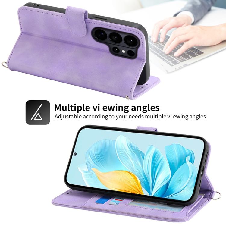 For Samsung Galaxy S26 Ultra 5G Skin Feel Flowers Embossed Wallet Leather Phone Case