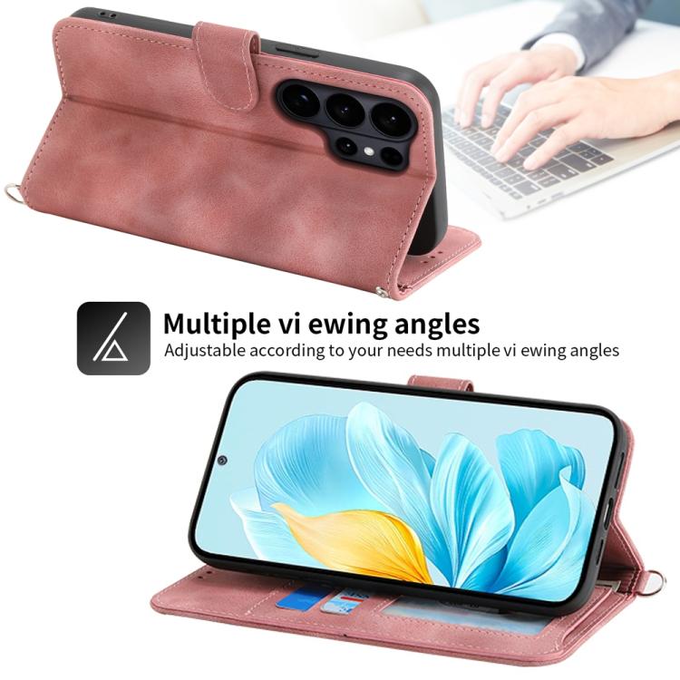 For Samsung Galaxy S26 Ultra 5G Skin Feel Flowers Embossed Wallet Leather Phone Case