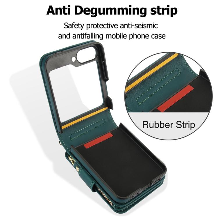 For Samsung Galaxy Z Flip6 / Flip7 FE Crossbody Rhombus Wallet Bag Folding Phone Case with Lanyard
