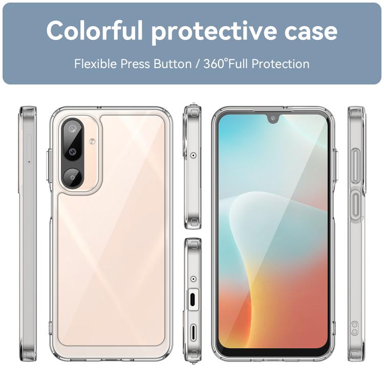 For Samsung Galaxy M16 5G Colorful Series Acrylic Hybrid TPU Phone Case