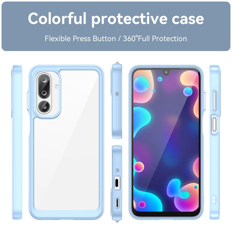 For Samsung Galaxy M36 5G Colorful Series Acrylic Hybrid TPU Phone Case