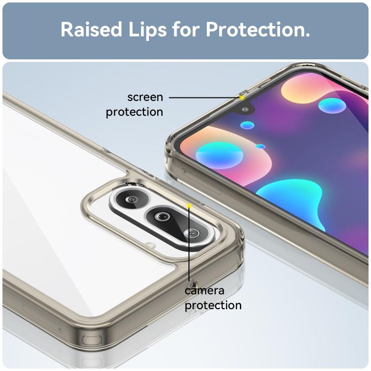 For Samsung Galaxy M36 5G Colorful Series Acrylic Hybrid TPU Phone Case
