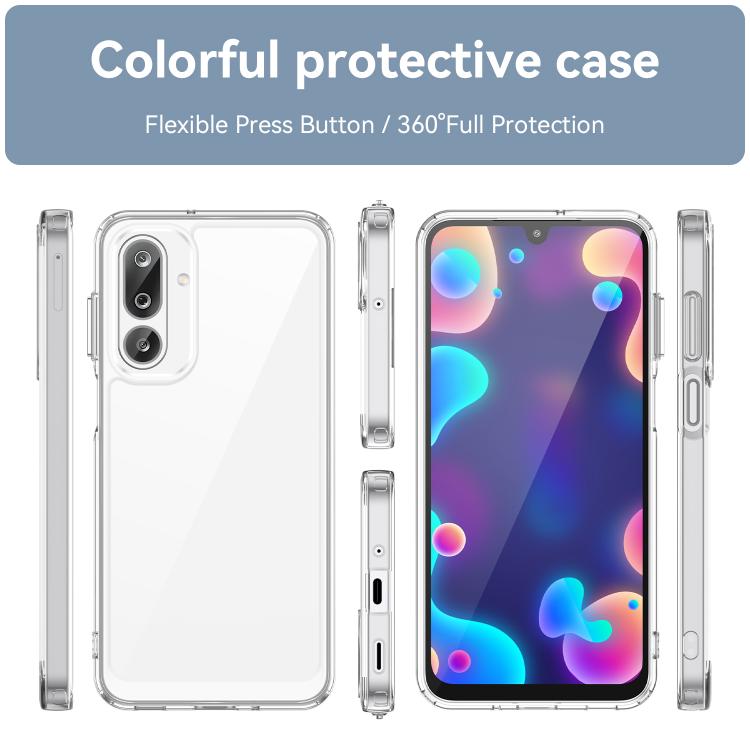 For Samsung Galaxy M36 5G Colorful Series Acrylic Hybrid TPU Phone Case