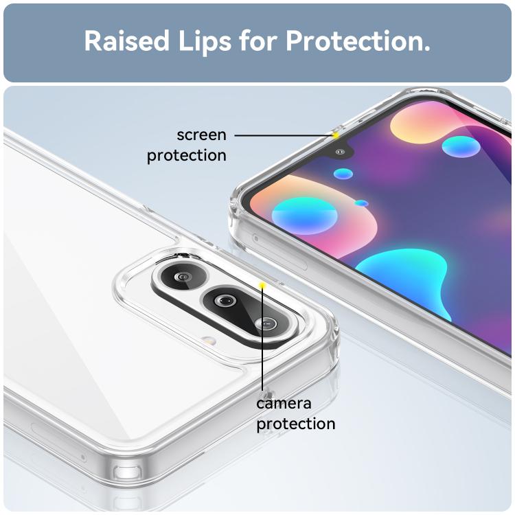 For Samsung Galaxy M36 5G Colorful Series Acrylic Hybrid TPU Phone Case