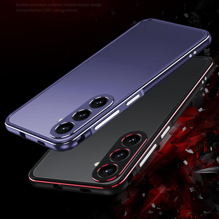 For Samsung Galaxy S25 5G Aurora Series Lens Protector + Metal Frame Phone Case