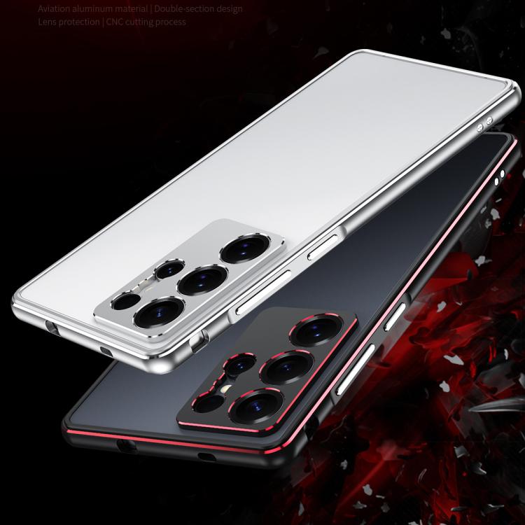 For Samsung Galaxy S25 Ultra 5G Aurora Series Lens Protector + Metal Frame Phone Case