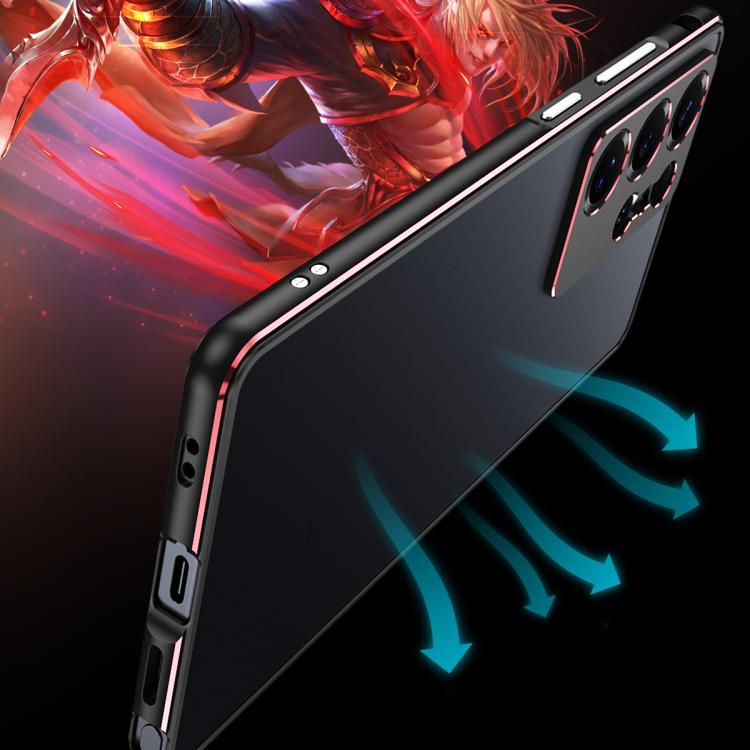 For Samsung Galaxy S25 Ultra 5G Aurora Series Lens Protector + Metal Frame Phone Case
