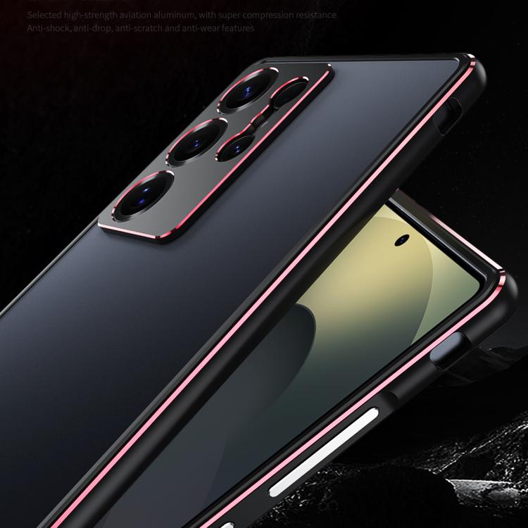 For Samsung Galaxy S25 Ultra 5G Aurora Series Lens Protector + Metal Frame Phone Case