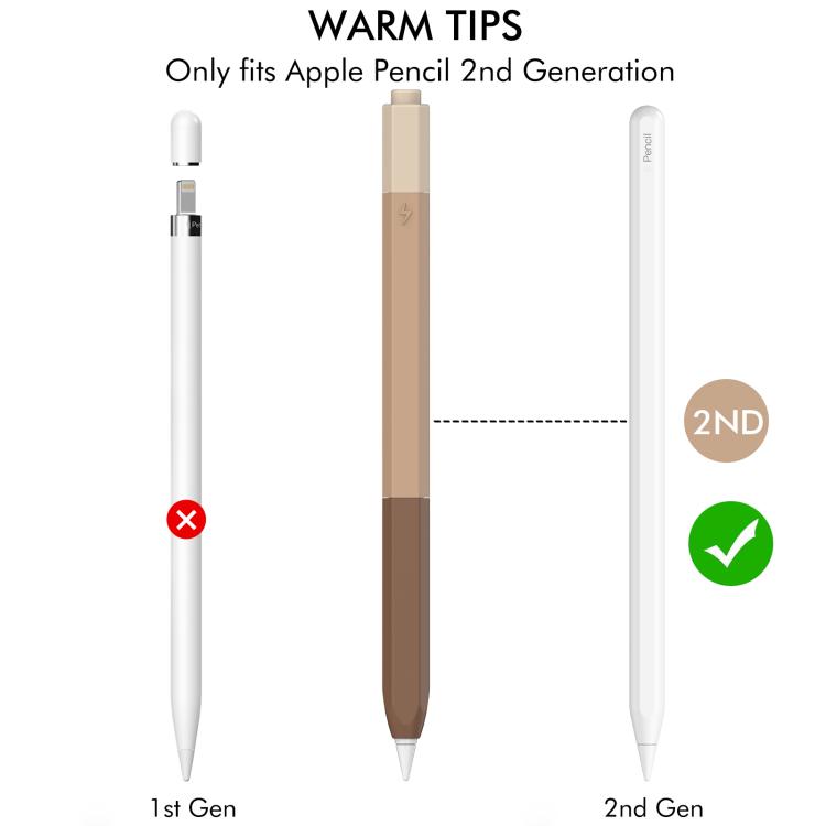 For Apple Pencil 2 / Pro LC05 Anti-roll Silicone Protective Stylus Pen Case