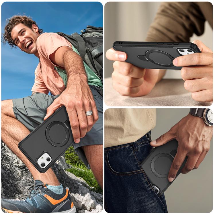 For Samsung Galaxy A05 Skin Feel Magnetic Holder MagSafe Phone Case