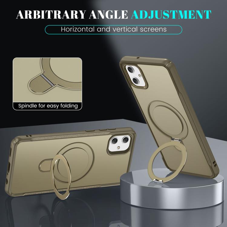 For Samsung Galaxy A05 Skin Feel Magnetic Holder MagSafe Phone Case
