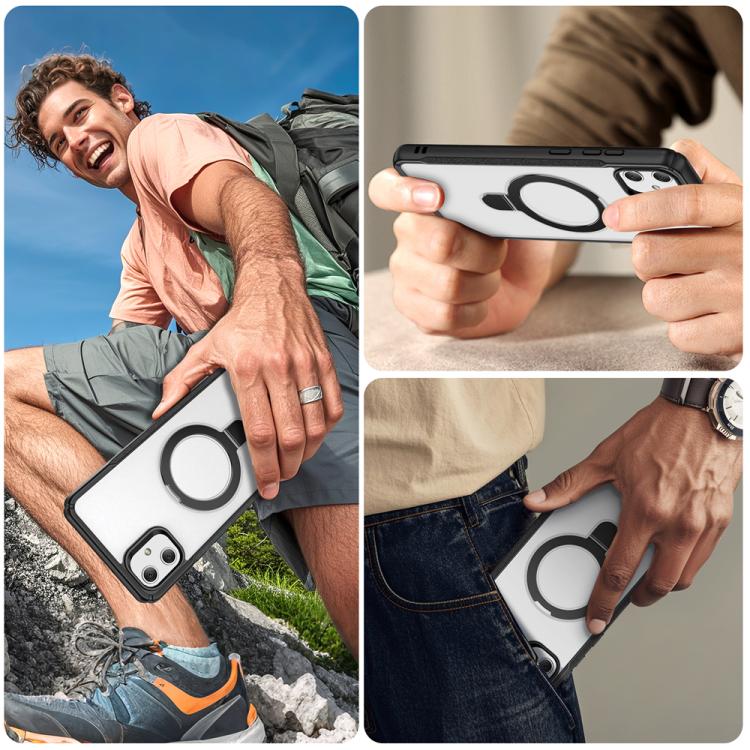 For Samsung Galaxy A05 Skin Feel Magnetic Holder MagSafe Phone Case