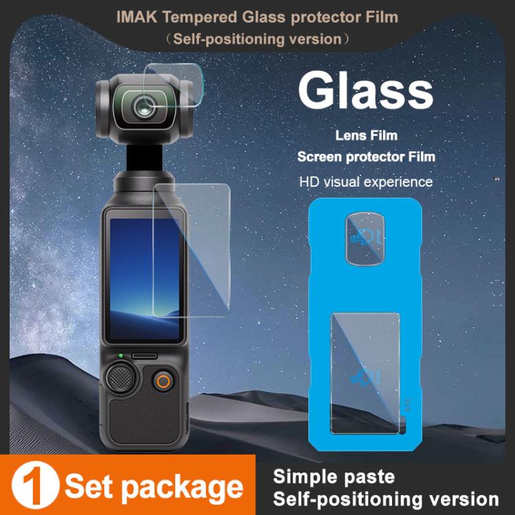 For DJI Osmo Pocket 4 imak Tempered Glass Film with Camera Lens Film, Self-positioning Version