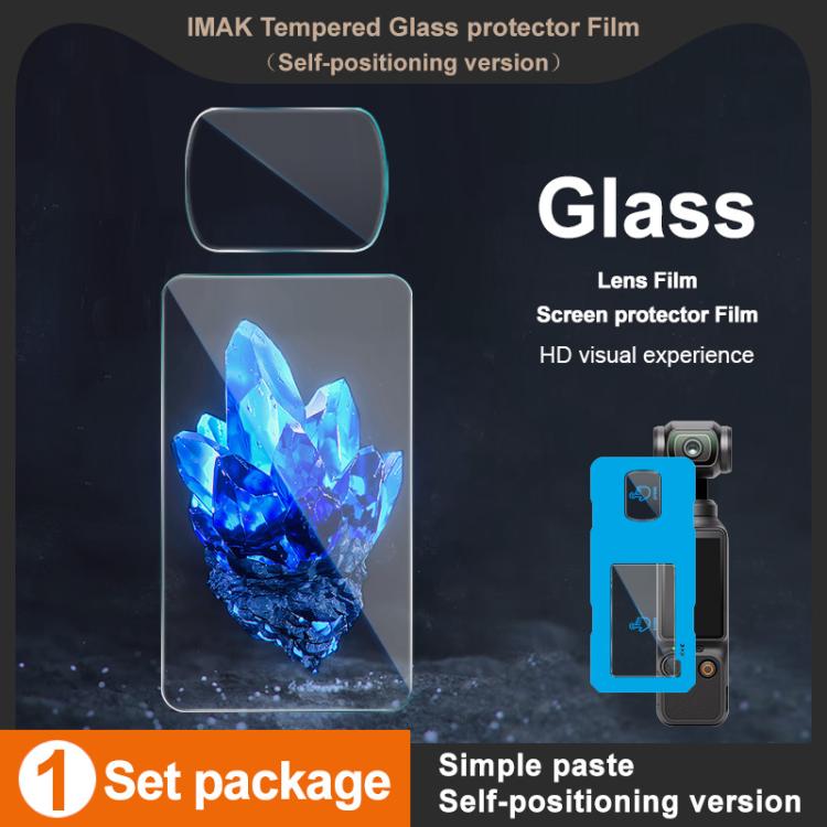 For DJI Osmo Pocket 4 imak Tempered Glass Film with Camera Lens Film, Self-positioning Version