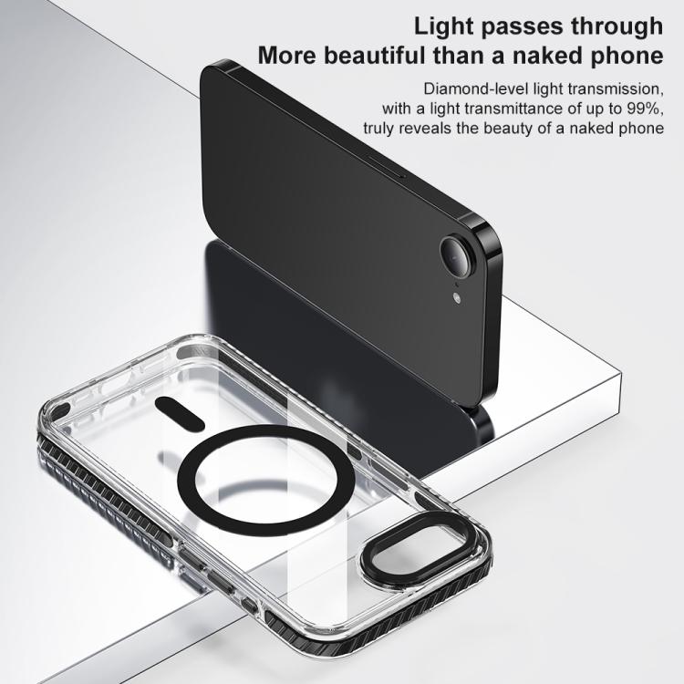 For iPhone 16e / 17e Airbag TPU + TPE+ PC Clear MagSafe Phone Case