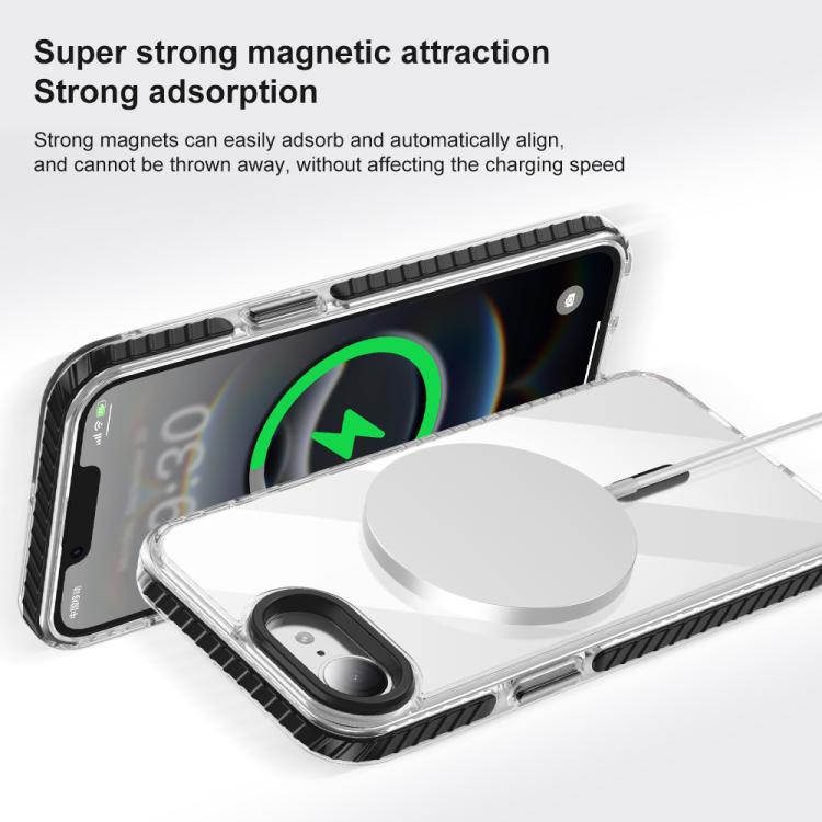 For iPhone 16e / 17e Airbag TPU + TPE+ PC Clear MagSafe Phone Case