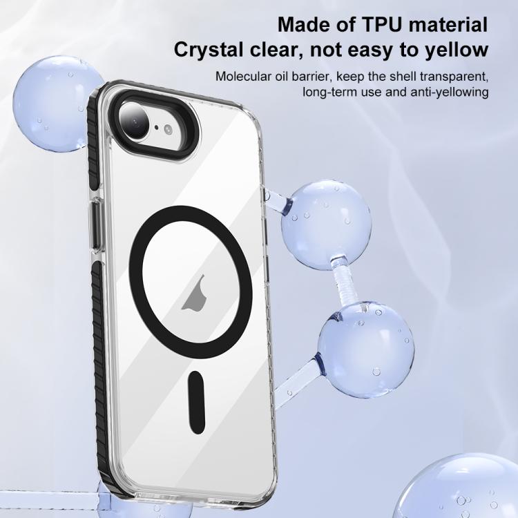 For iPhone 16e / 17e Airbag TPU + TPE+ PC Clear MagSafe Phone Case