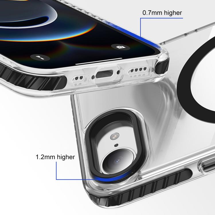 For iPhone 16e / 17e Airbag TPU + TPE+ PC Clear MagSafe Phone Case