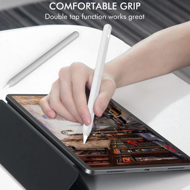 For Apple Pencil 2 / Pro LC182 Anti-roll Silicone Protective Stylus Pen Case