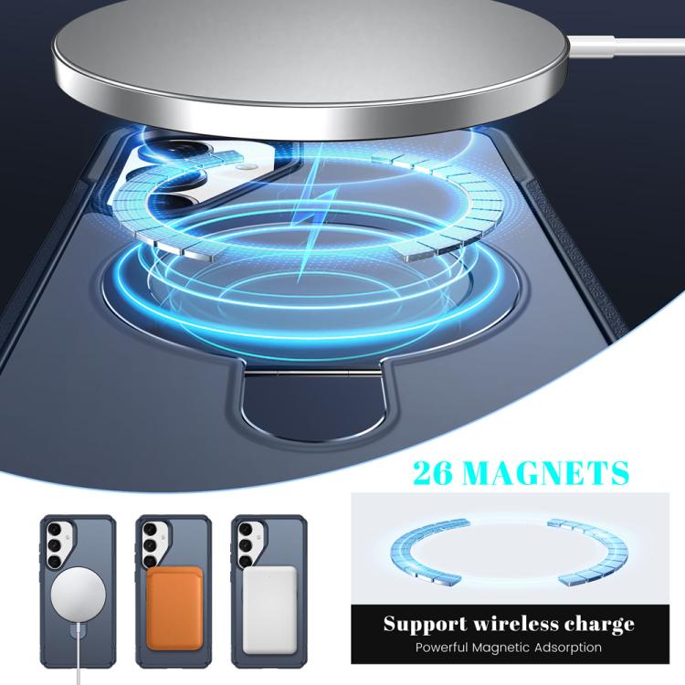 For Samsung Galaxy S24 5G / S25 5G Skin Feel Magnetic Holder MagSafe Phone Case