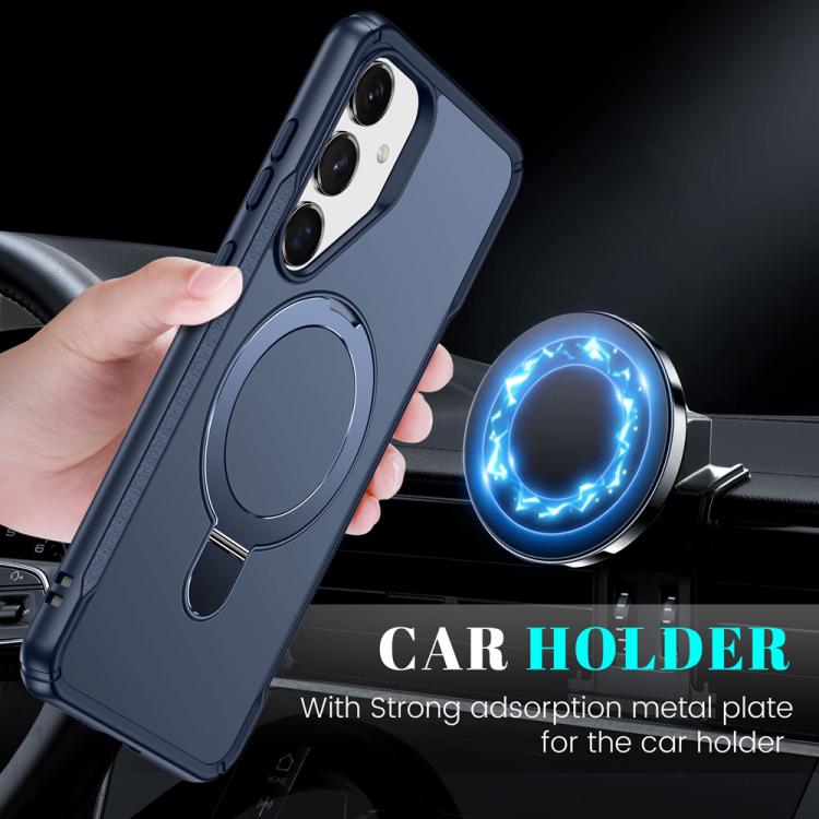 For Samsung Galaxy S24 5G / S25 5G Skin Feel Magnetic Holder MagSafe Phone Case