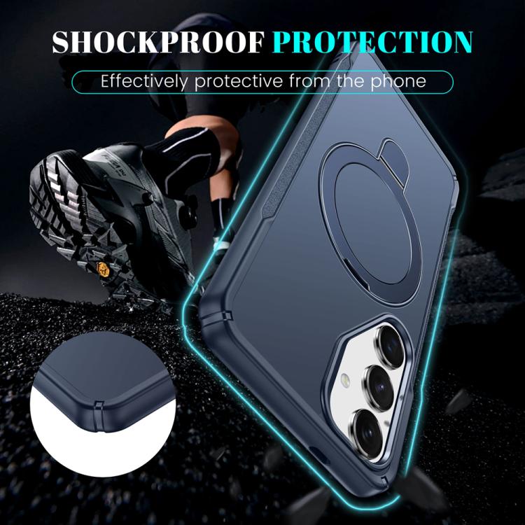 For Samsung Galaxy S24 5G / S25 5G Skin Feel Magnetic Holder MagSafe Phone Case