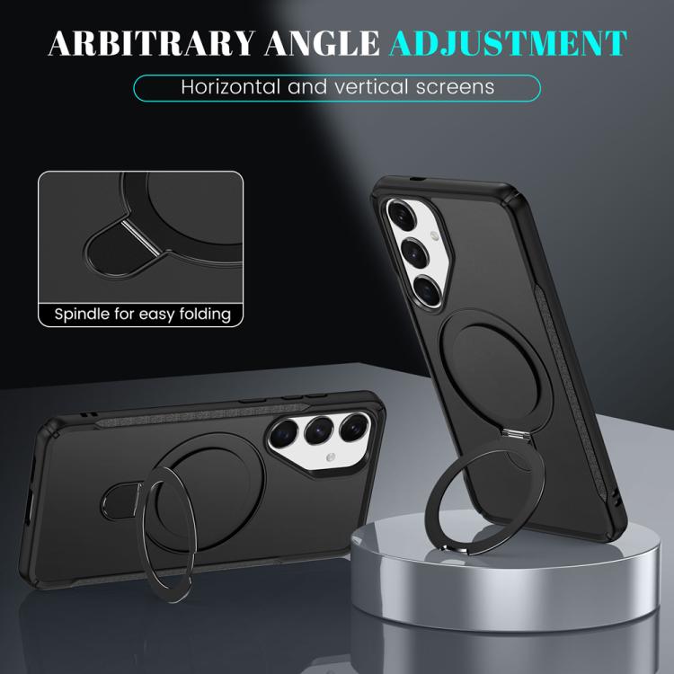For Samsung Galaxy S24 5G / S25 5G Skin Feel Magnetic Holder MagSafe Phone Case