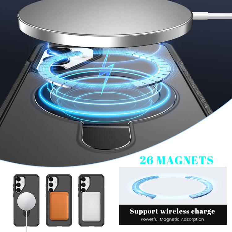 For Samsung Galaxy S24 5G / S25 5G Skin Feel Magnetic Holder MagSafe Phone Case