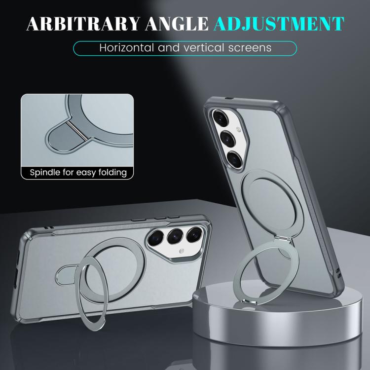 For Samsung Galaxy S24 5G / S25 5G Skin Feel Magnetic Holder MagSafe Phone Case