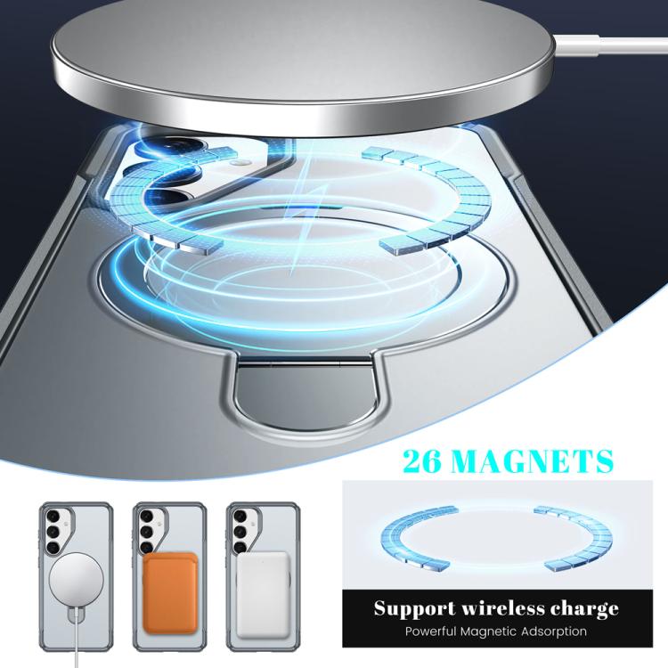 For Samsung Galaxy S24 5G / S25 5G Skin Feel Magnetic Holder MagSafe Phone Case