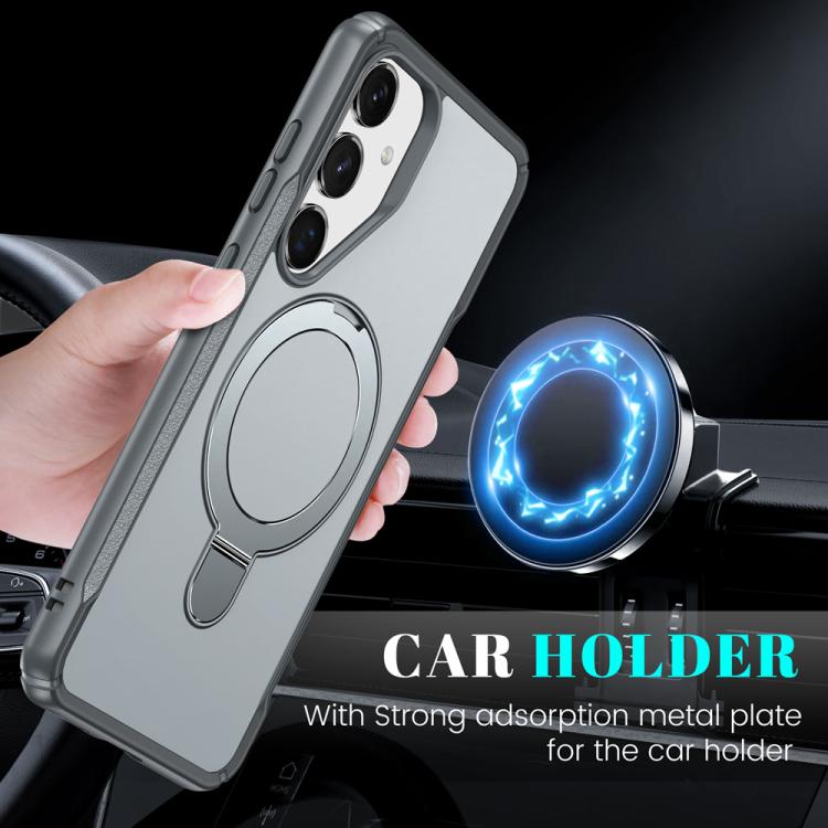 For Samsung Galaxy S24 5G / S25 5G Skin Feel Magnetic Holder MagSafe Phone Case