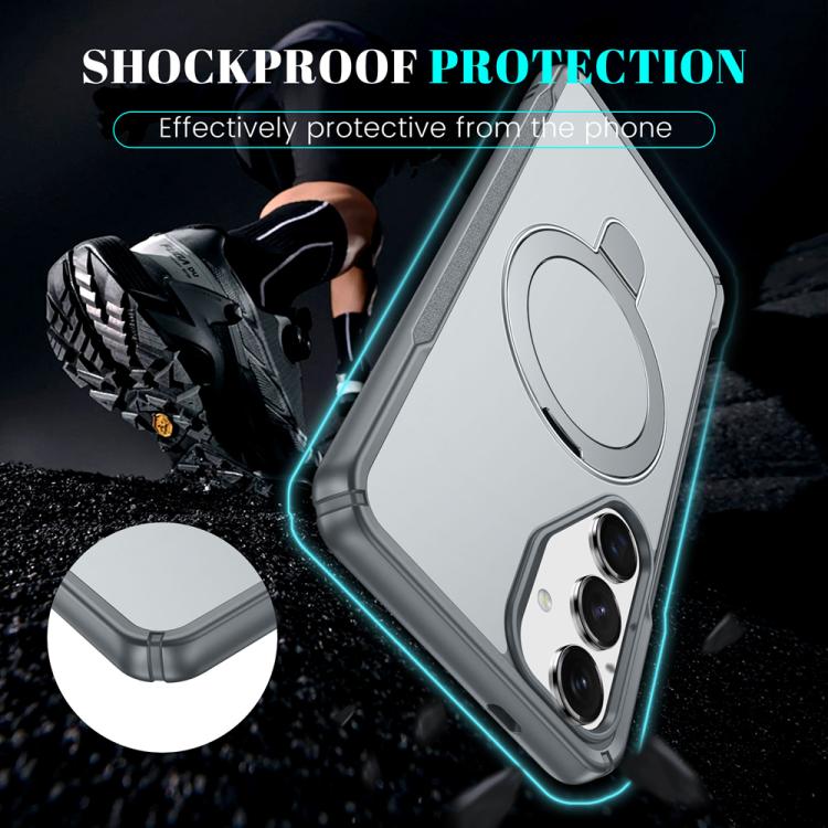For Samsung Galaxy S24 5G / S25 5G Skin Feel Magnetic Holder MagSafe Phone Case