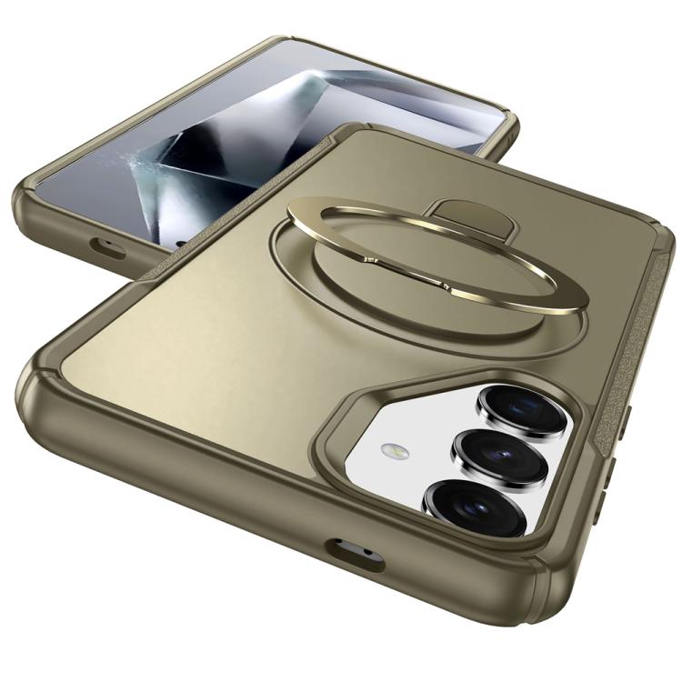 For Samsung Galaxy S24 5G / S25 5G Skin Feel Magnetic Holder MagSafe Phone Case